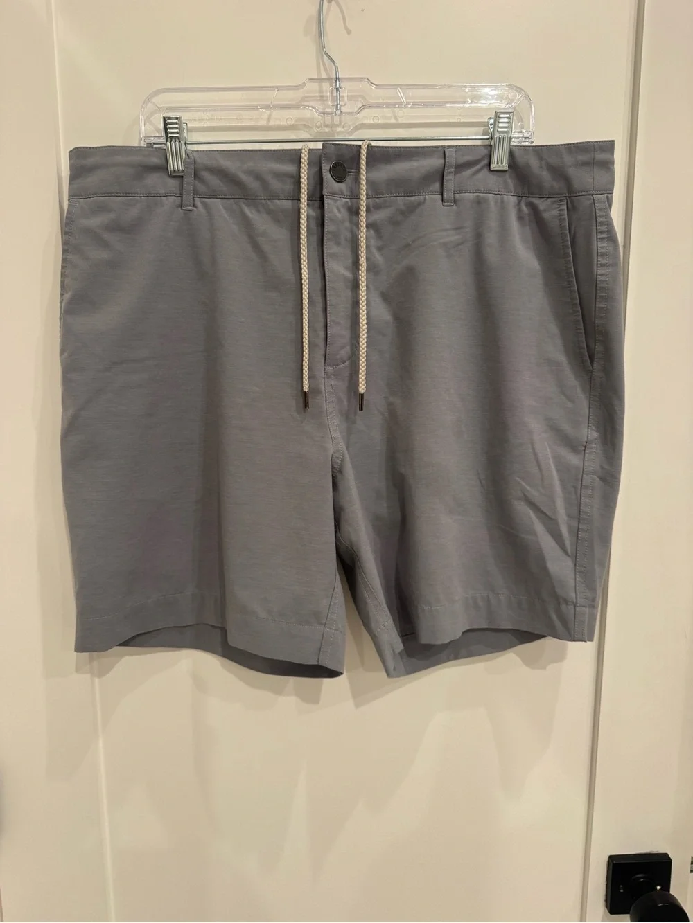 Faherty Slate Gray Athletic Drawstring Shorts